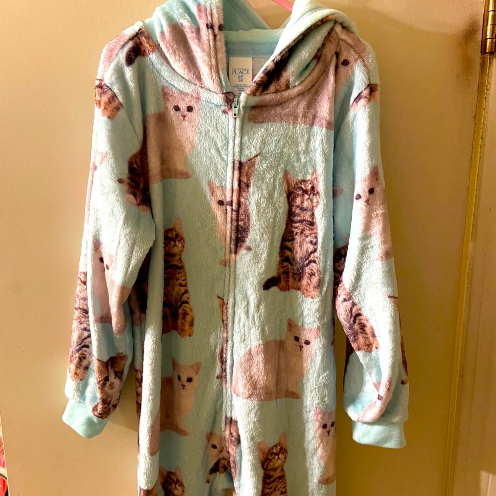 Girl Cat Onesie Children’s place S 5/6 Turquoise
